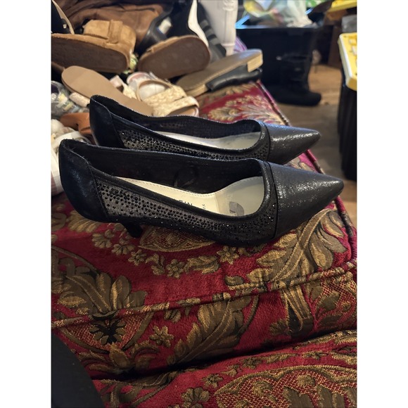 AK Anne Klein Shoes - Anne Klein iflex Comfort Pumps Kitten Heal Sparkle Rhinestones Evening Shoes 7
